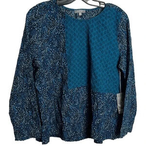 Habitat oversized top,women NEW! M& L,Grotto,44815,Turquoise boxy,multimedia